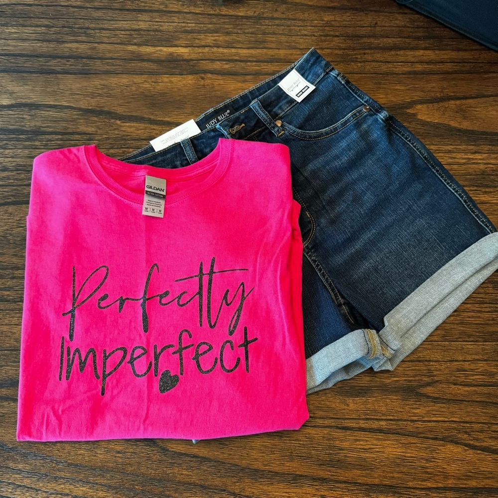 Custom T-shirt - “Perfect”- your color choice of shirt and design.